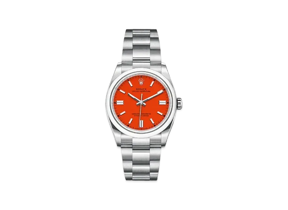 ROLEX Oyster Perpetual 36 Coral Red Dial 126000