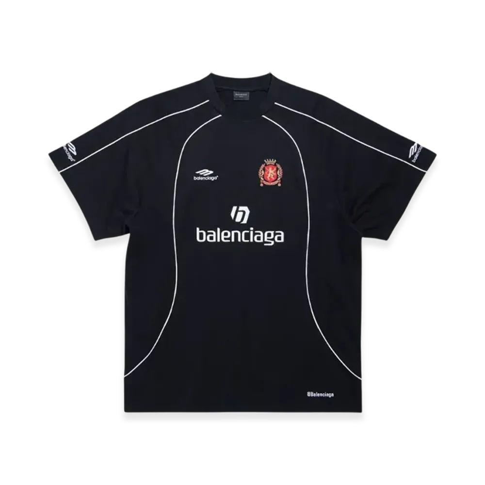 BALENCIAGA Soccer Series Paris Soccer Oversized T-Shirt "Black"