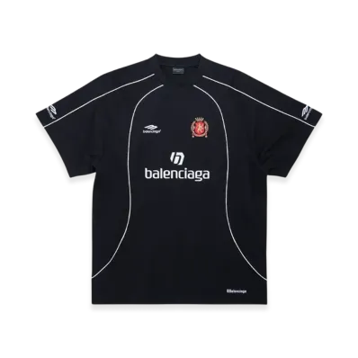 BALENCIAGA Soccer Series Paris Soccer Oversized T-Shirt "Black"