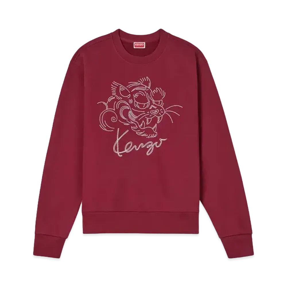 KENZO 'Star Tiger' Embroidery Sweat "Bordeaux"