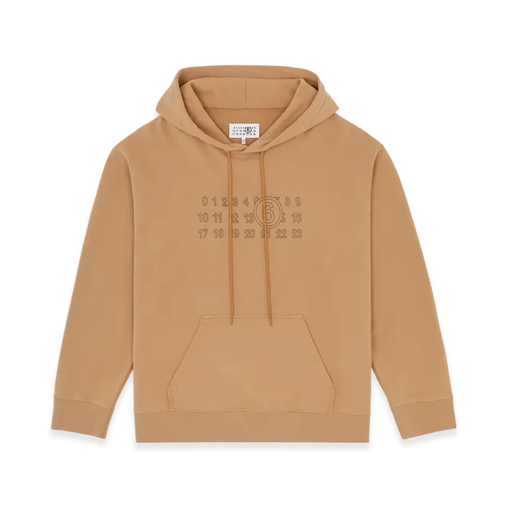 MM6 Maison Margiela Men's Numbering Sweatshirt "Ocher"
