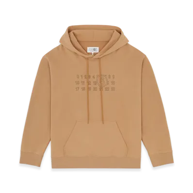 MM6 Maison Margiela Men's Numbering Sweatshirt "Ocher"