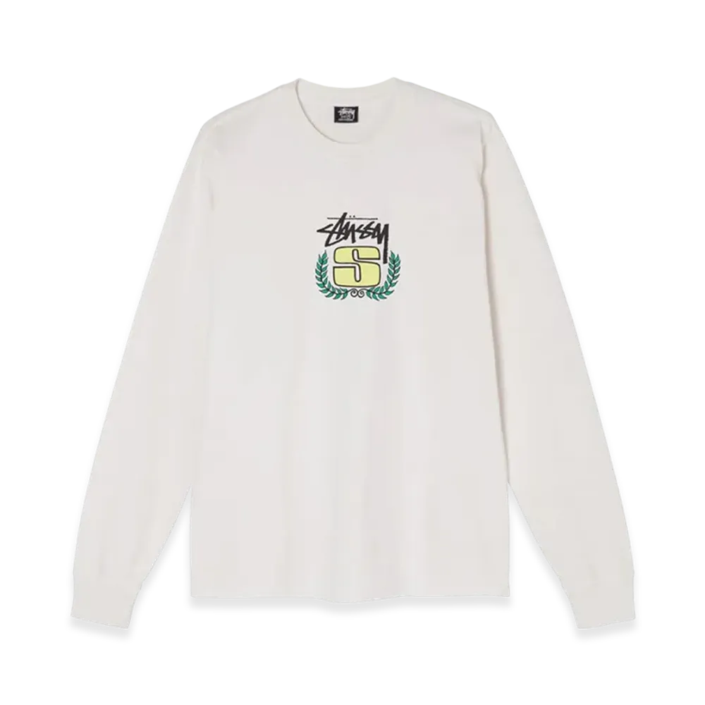 Stussy S Wreath Pigment Dyed LS Tee "Natural"