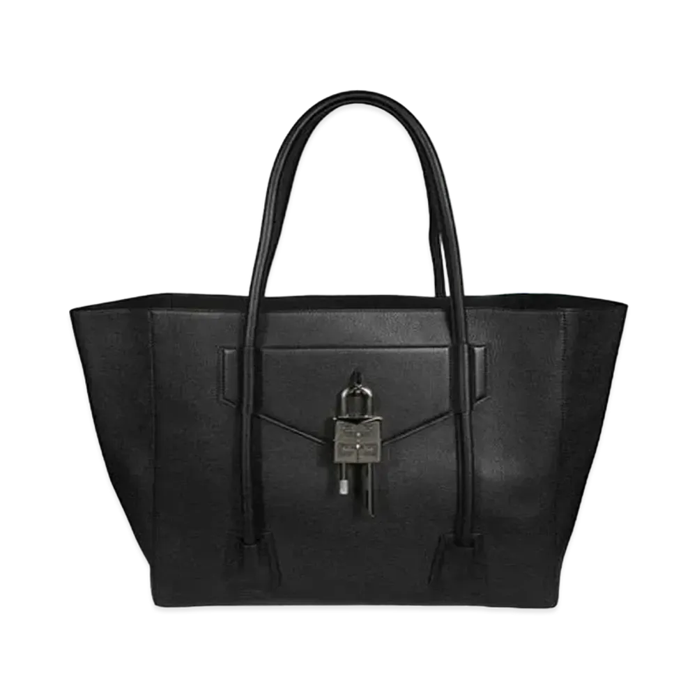 GIVENCHY Antigona Lock Soft Shopper Bag in Grained "Black"