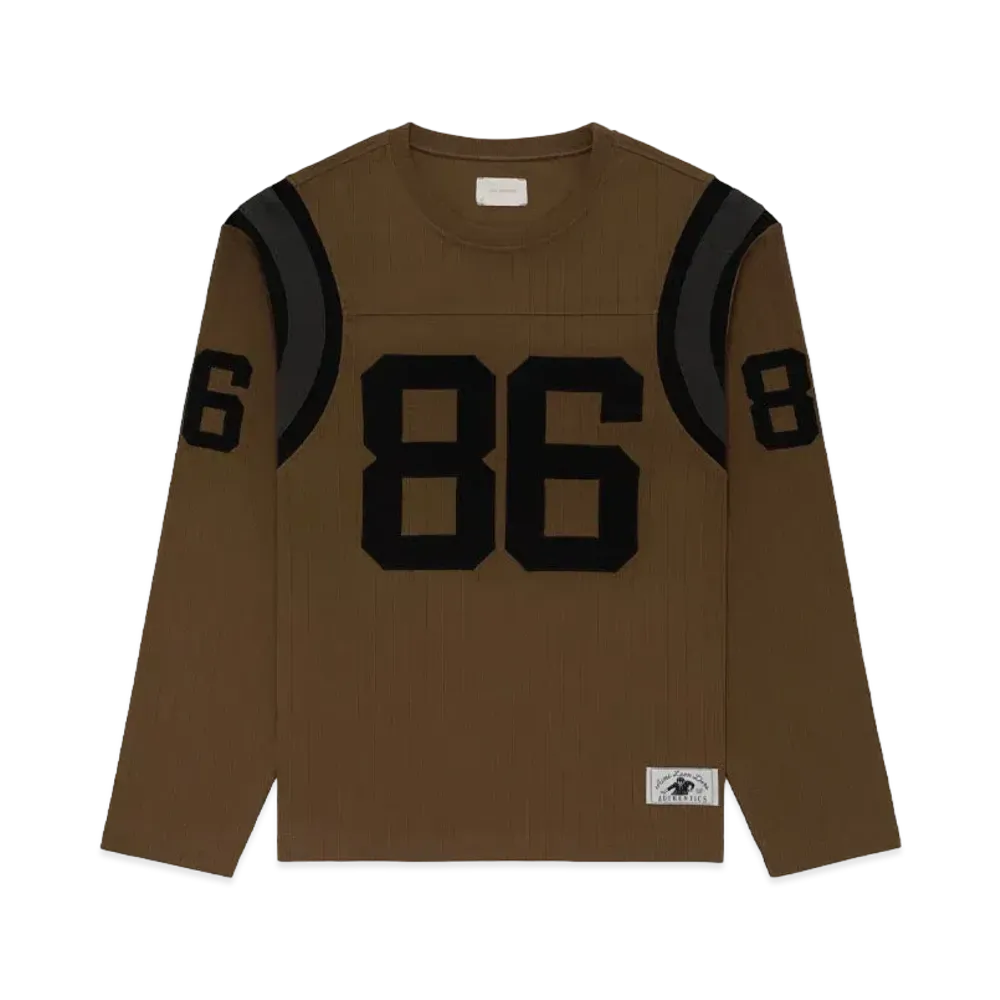 Aime Leon Dore Long-Sleeve Ribbed Football Jersey "Olive"