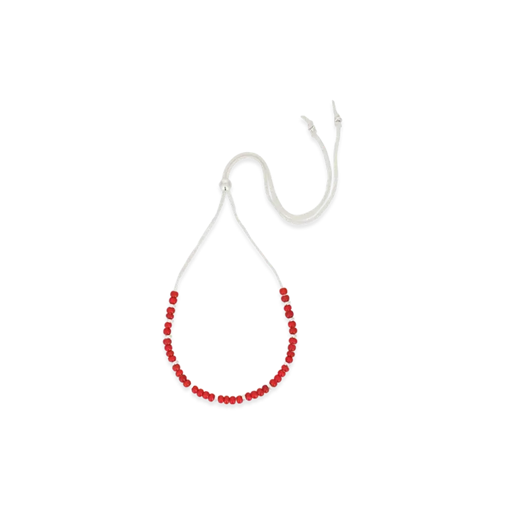 WIND AND SEA IVX Japan WDS White Hearts Deerskin Necklace "Red"