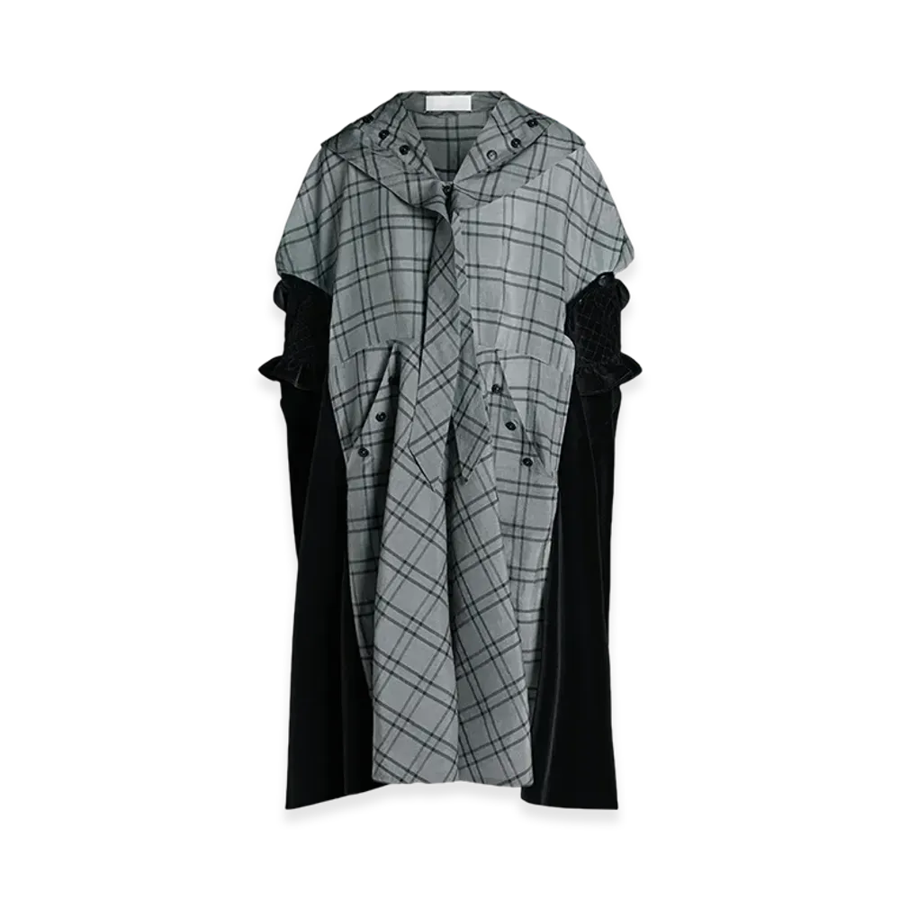 Maison Margiela Women's Spliced Silk Poplin Dress "Grey"