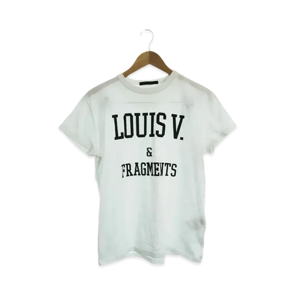 Louis Vuitton x Fragment Design Double Name Logo Print T-shirt "Blanc"
