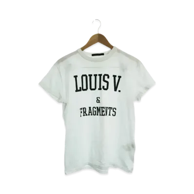 Louis Vuitton x Fragment Design Double Name Logo Print T-shirt "Blanc"