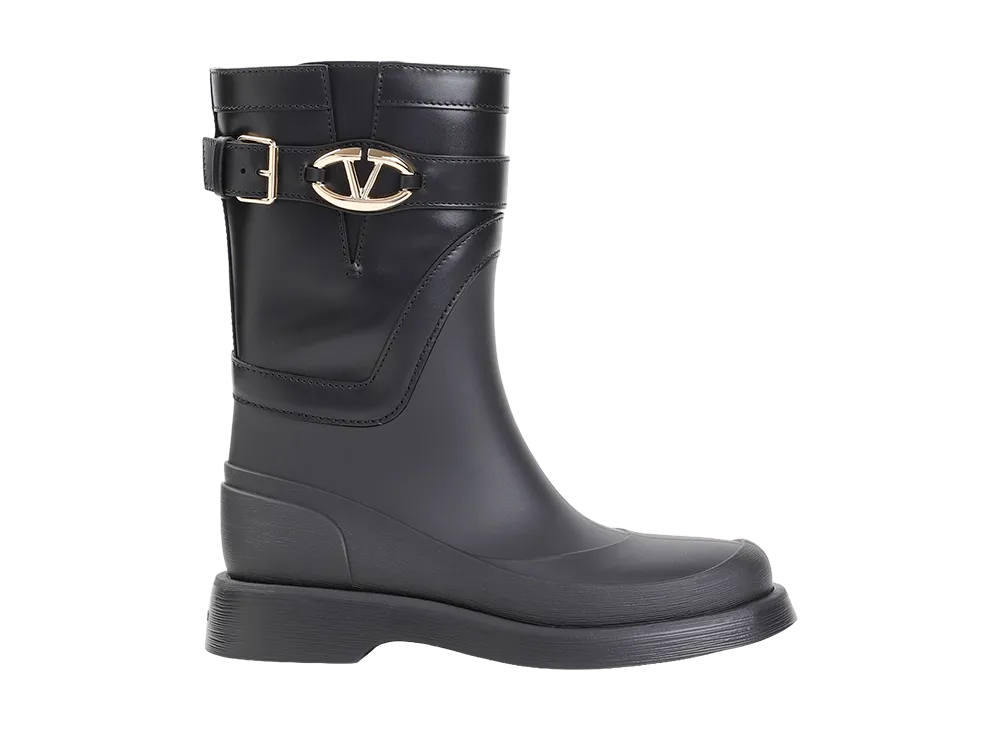 Valentino Garavani Women's Vlogo The Bold Edition Rain Boots "Brown"