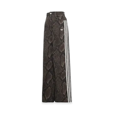 adidas Women's Snake Print Denim Loose Pants "Earth Strata/Aurora Coffee"
