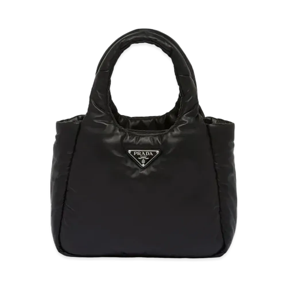 PRADA Soft Padded Nappa Leather Tote Bag "Black"