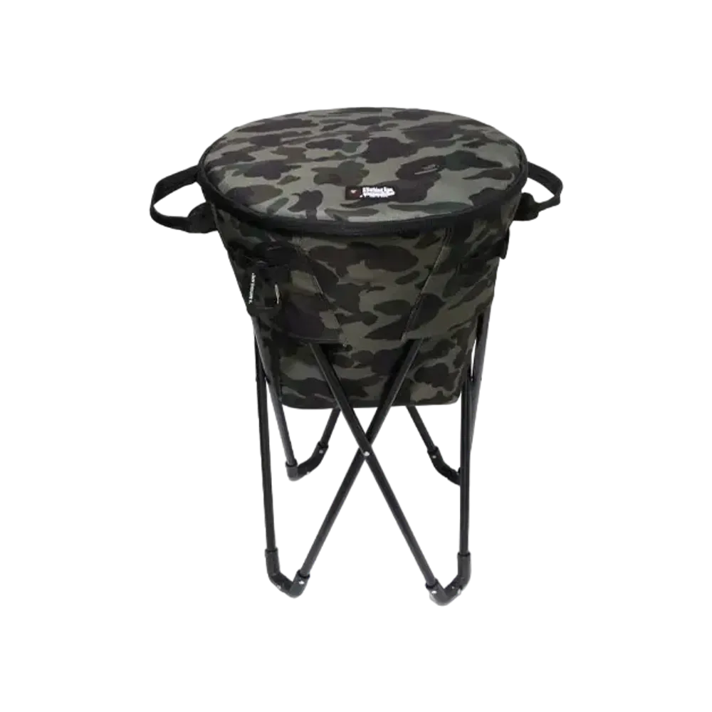 A BATHING APE Bape Camo Camp Stand Cooler "Green"