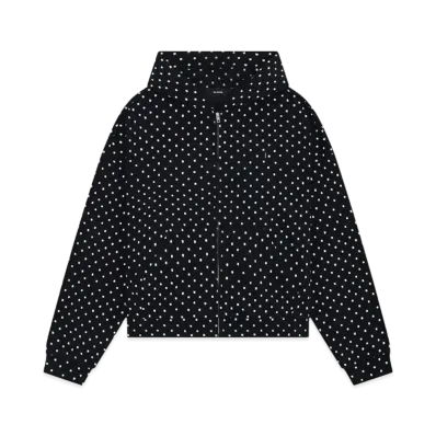WE11DONE Square Dot Zip-up Hoodie "Black"