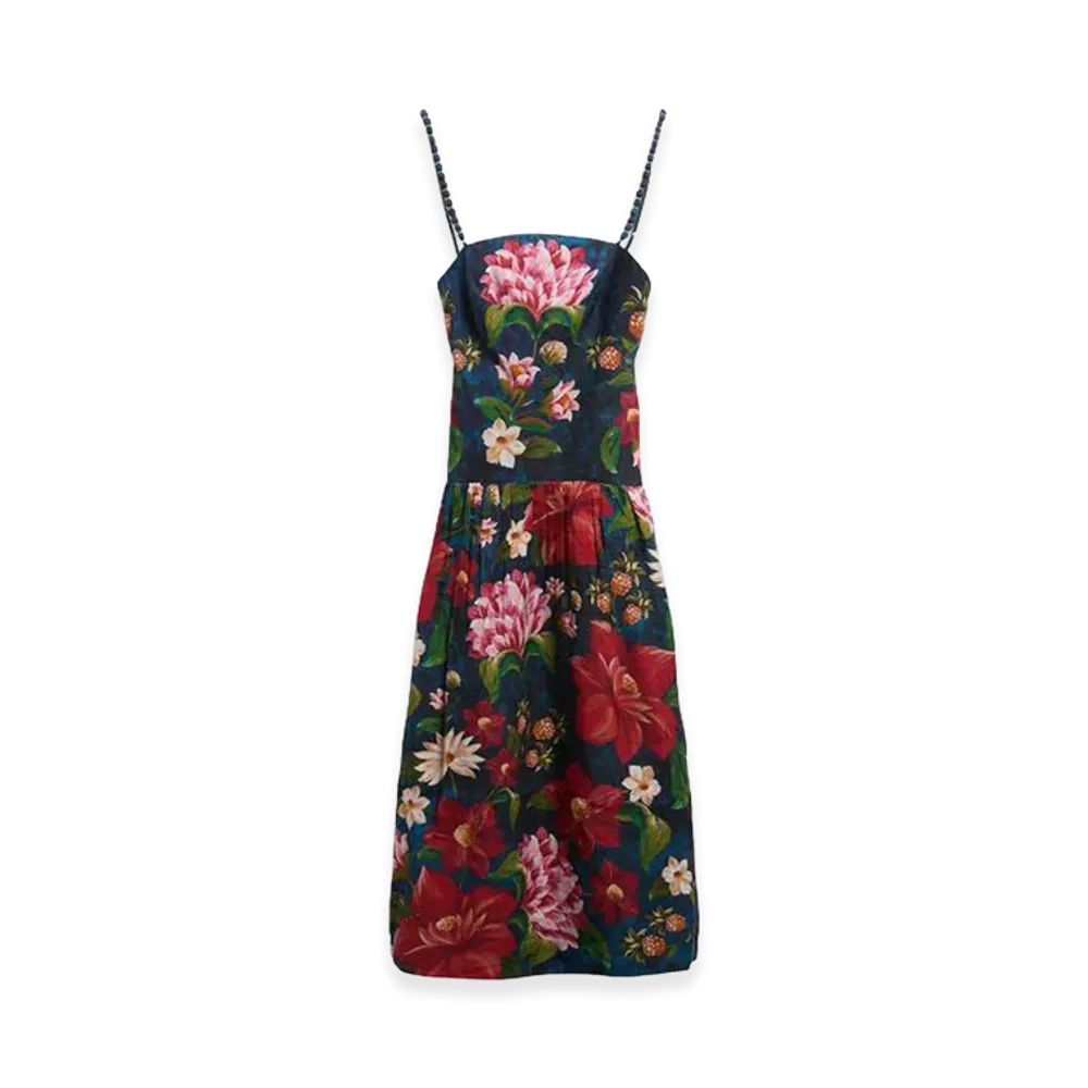 Barbour x FARM Rio Women's Wildflower Dress "Navy"