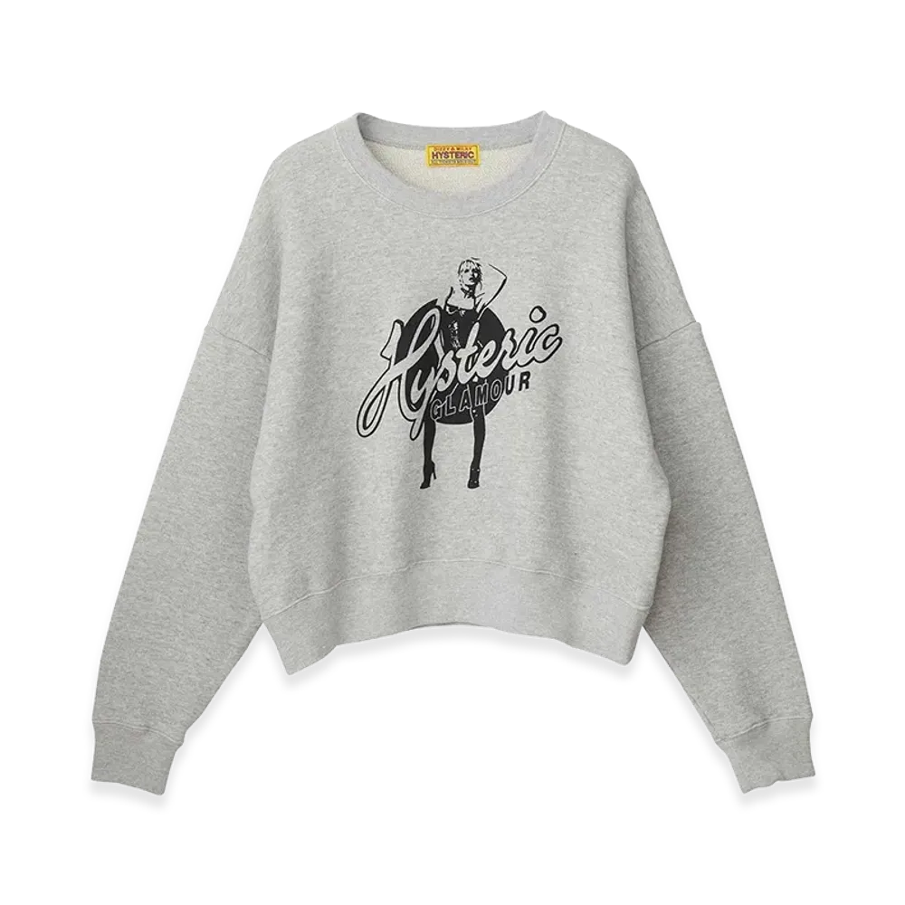 HYSTERIC GLAMOUR Women's HYSTERIC BLONDIE Cropped Sweatshirt "Top Gray"
