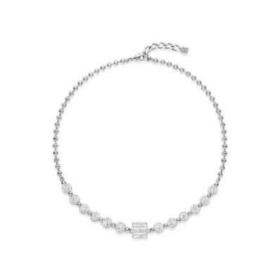 GIVENCHY 4G Necklace In Metal With Crystals "Silver"