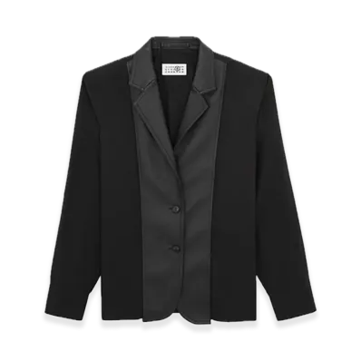 MM6 Maison Margiela Cotton Poplin Hybrid Shirt Jacket "Black"