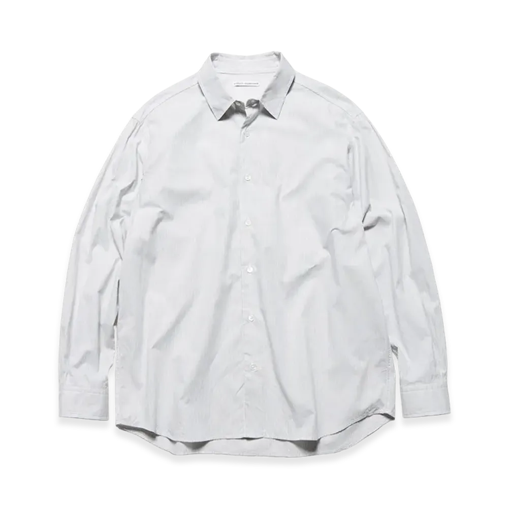 uniform experiment Cut-Out Logo Stripe Shirt "Light Gray"