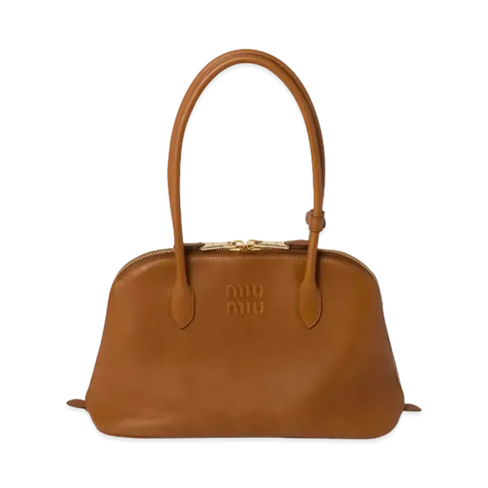 MIUMIU Leather Bag "Cognac"