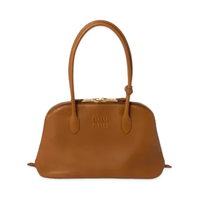 MIUMIU Leather Bag "Cognac"