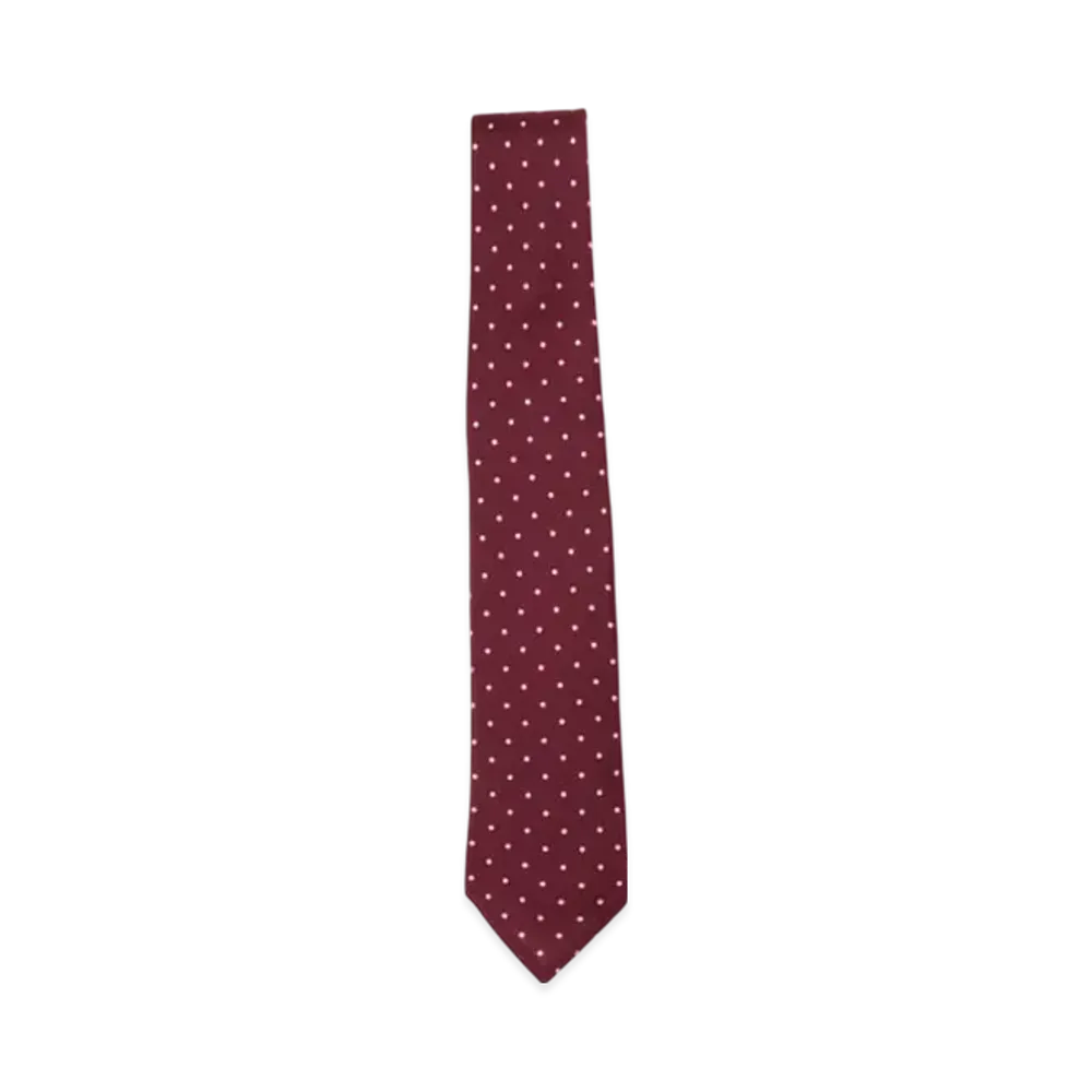 BEAMS Silk Tie Dot Print "WineMedium"