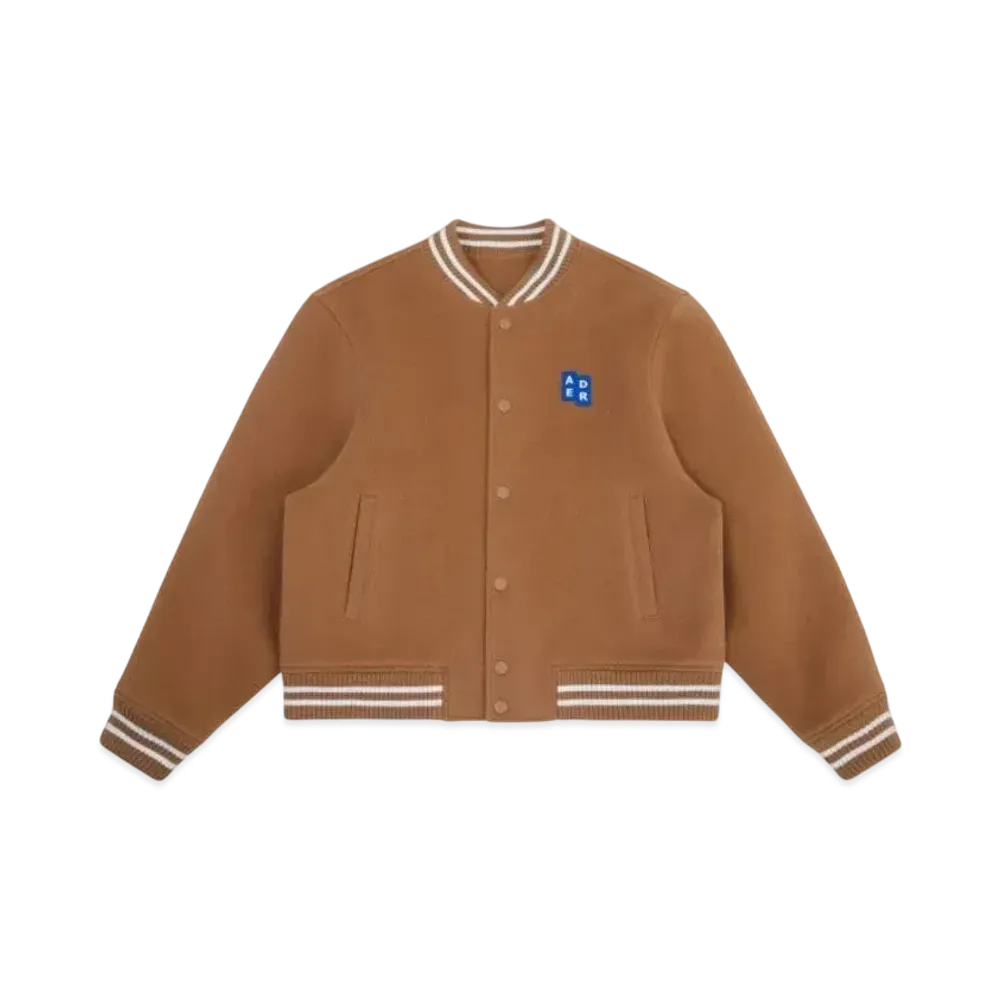 ADERERROR Tag Varsity Jacket 01 "Beige"