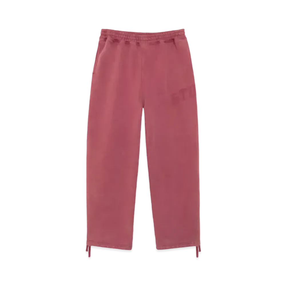 Stussy Faded Graphic Fleece Pant "Burgundy"