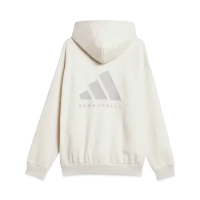 adidas One Basketball Fleece Parka "Cream White Mel"