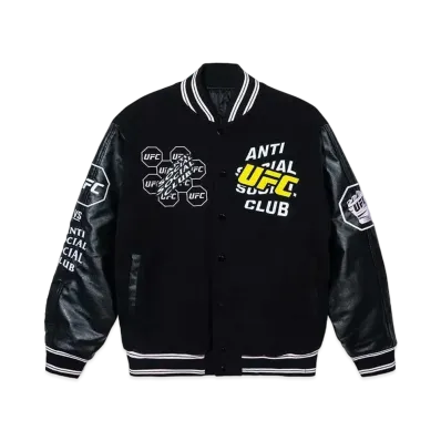 ANTI SOCIAL SOCIAL CLUB x UFC Corner Varsity Jacket "Black"