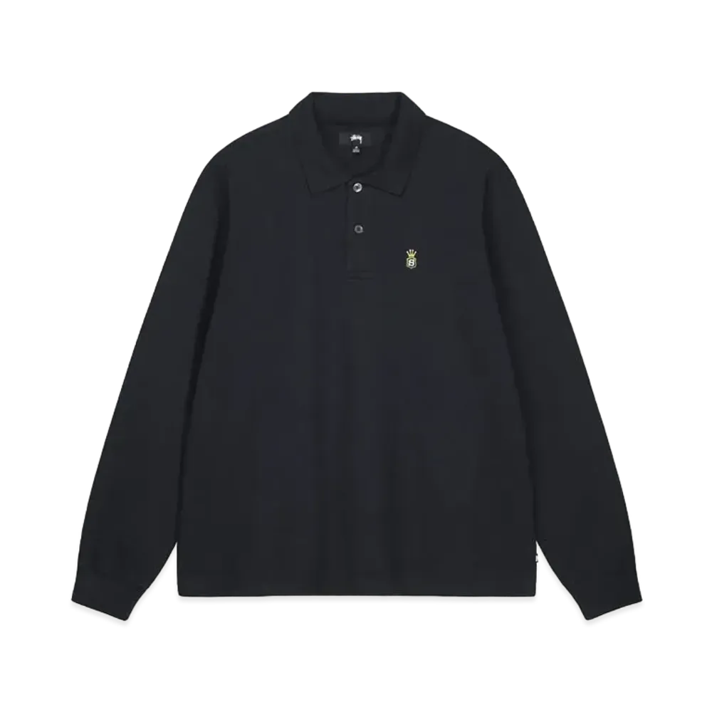 Stussy LS Rib Polo "Black"