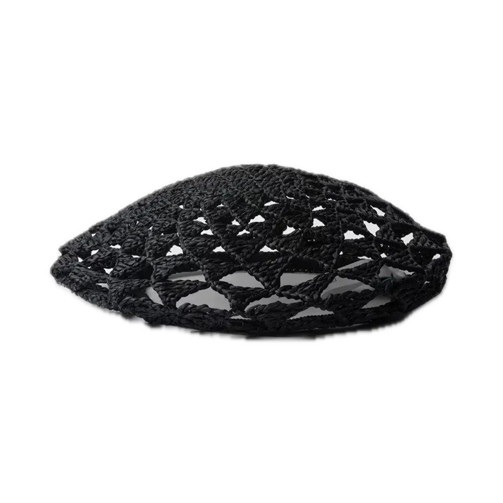 PRADA Crochet Beret "Black/Beige"