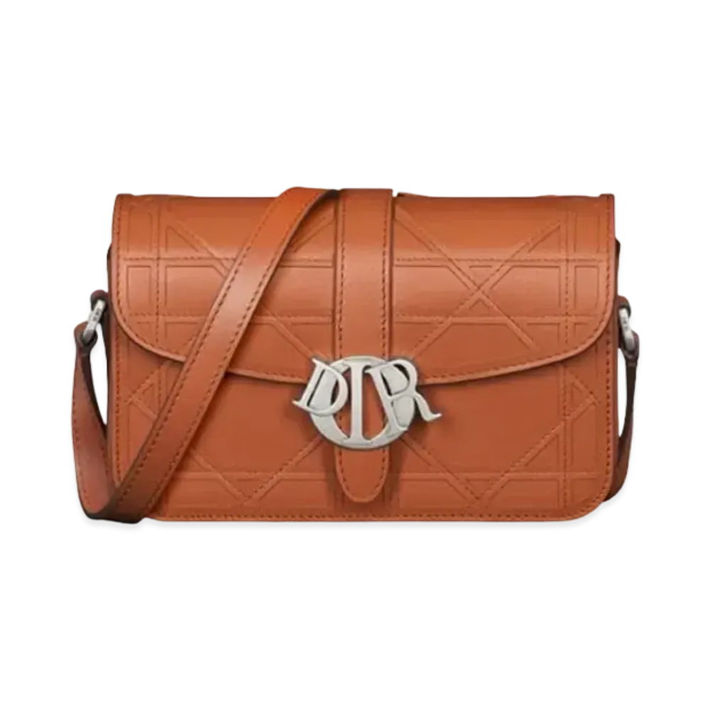 Dior Mini Dior Charm Bag Cannage Cosmo Leather "Cognac"
