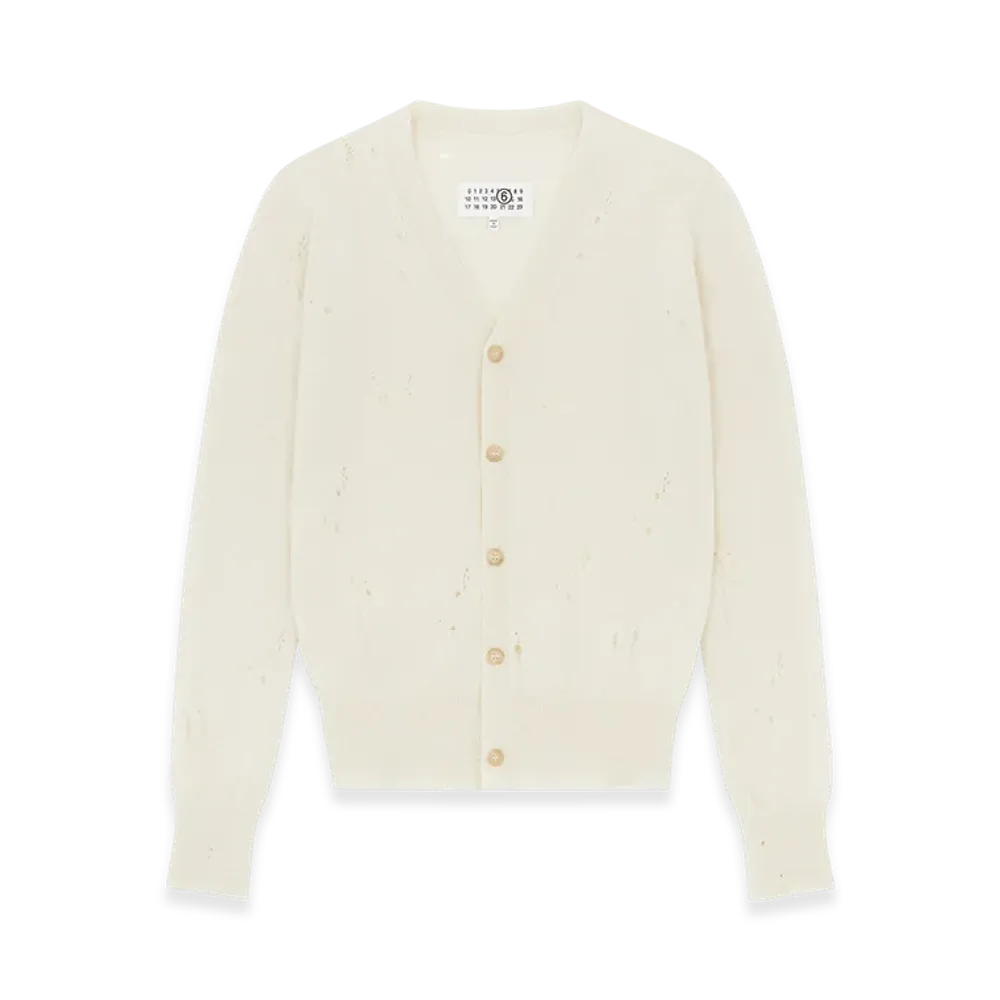 MM6 Maison Margiela Women's Wool Cardigan "White"