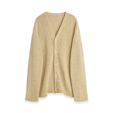 OUR LEGACY Faux Cord Knitted Cardigan "Beige"