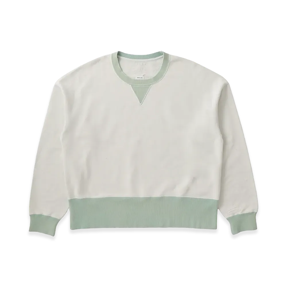 visvim Fellow Sweat L/S 2-Tone Crash "Light Green"