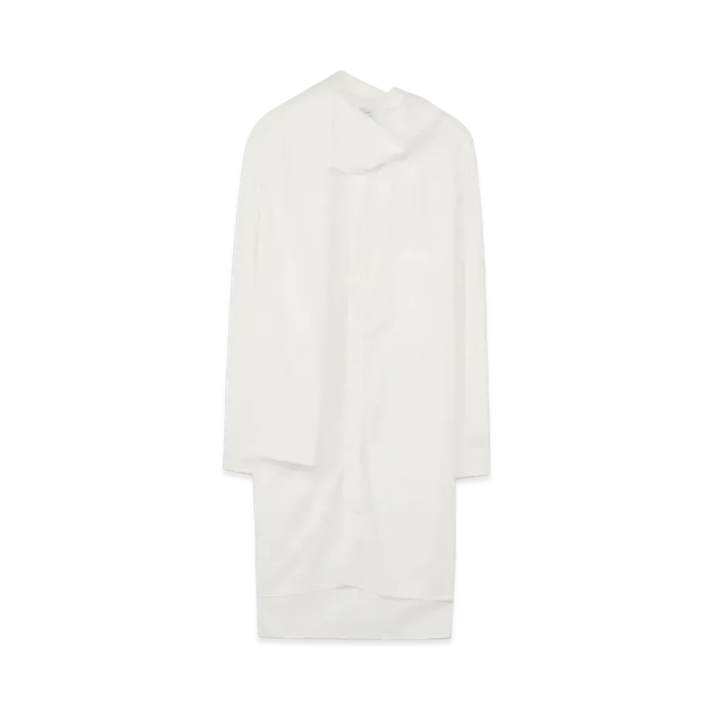 Yohji Yamamoto Pour Homme CHAIN STITCH BROAD STOLE COLLAR BLOUSE "White"