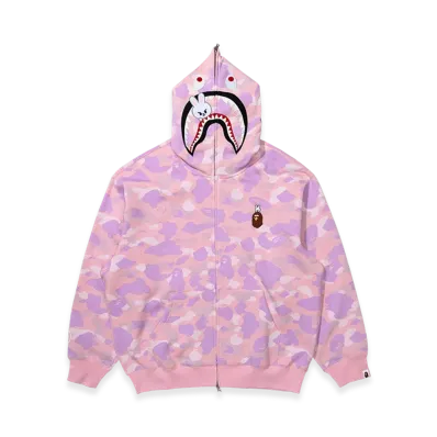 A BATHING APE x Stray Kids Shark Full Zip Hoodie Lee Know "Pink"