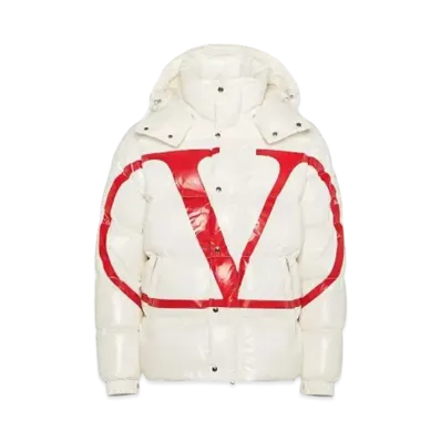 MONCLER x VALENTINO Vlogo Signature Short Down Jacket "White"