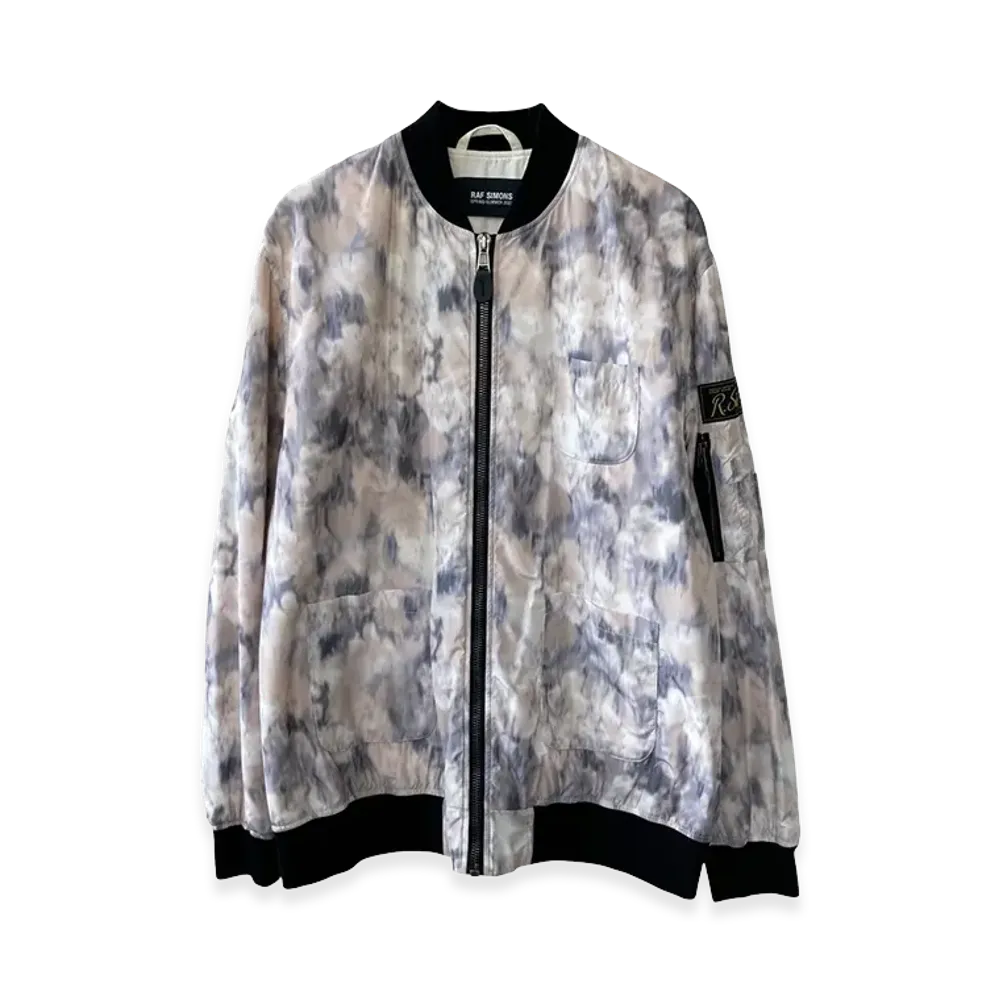 RAF SIMONS Raf Simons School Uniform Bomber All Over Print Jacket "Beige/Gray"