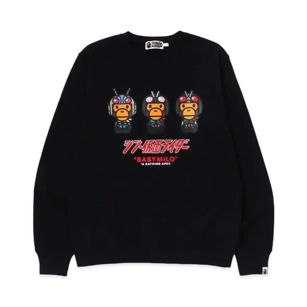 A BATHING APE x Shin Kamen Rider Shocker Emblem L/S Tee "Black"