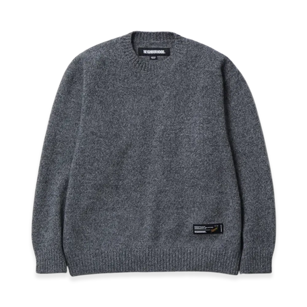 NEIGHBORHOOD Plain Crewneck Sweater "Gray"