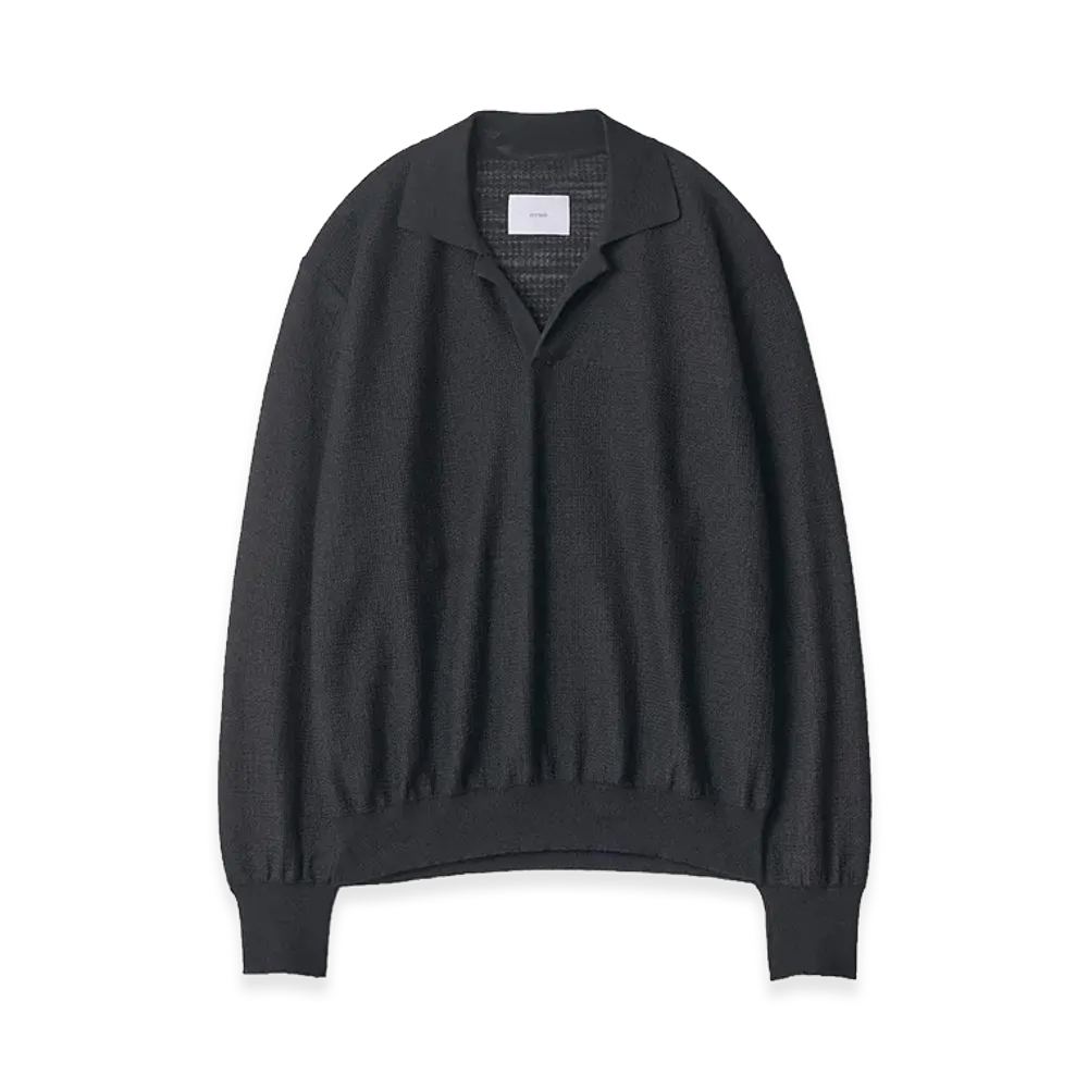 ssstein Slub Cotton Knit Skipper LS "Black"