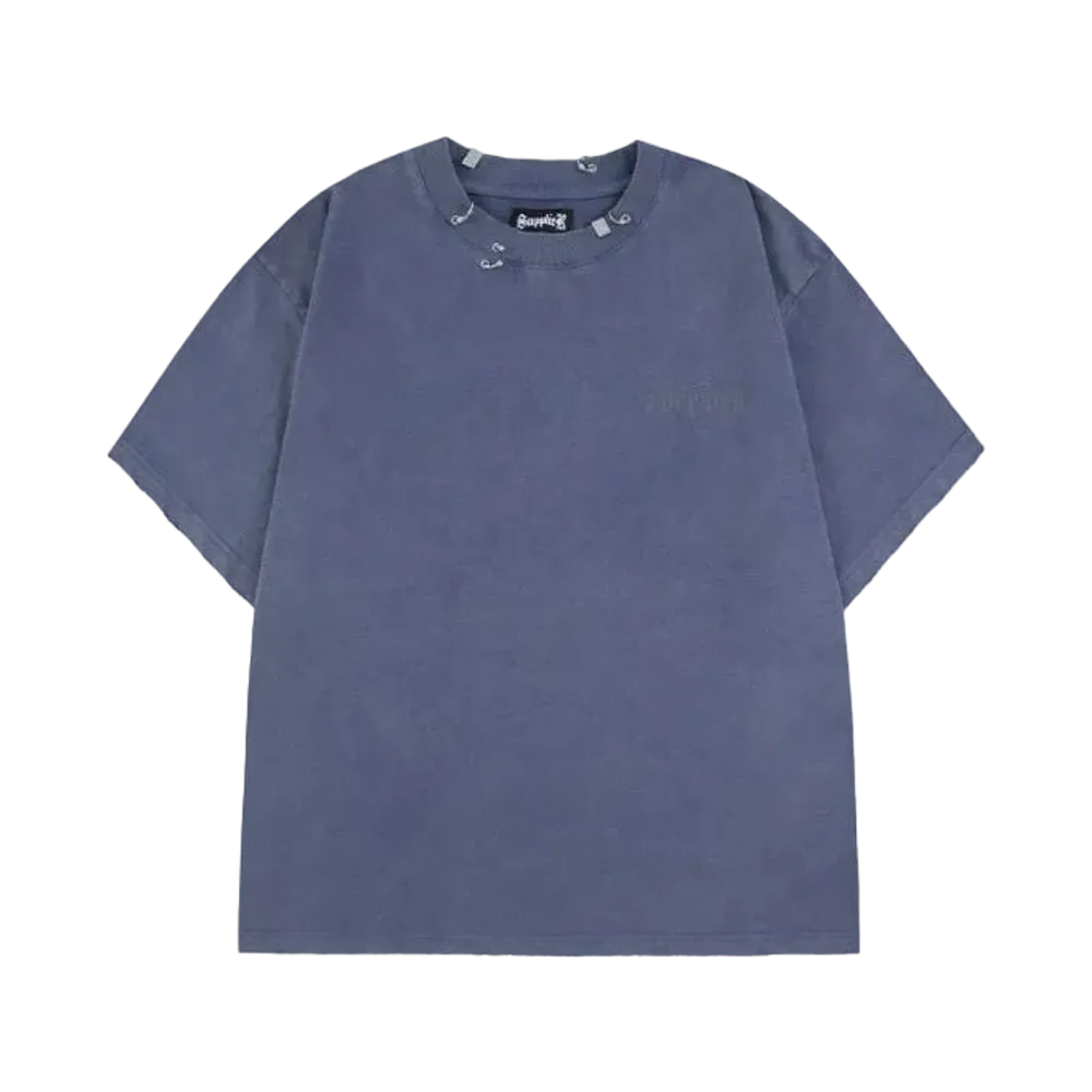 SUPPLIER Vintage Wash Pierced Tee "Blue"