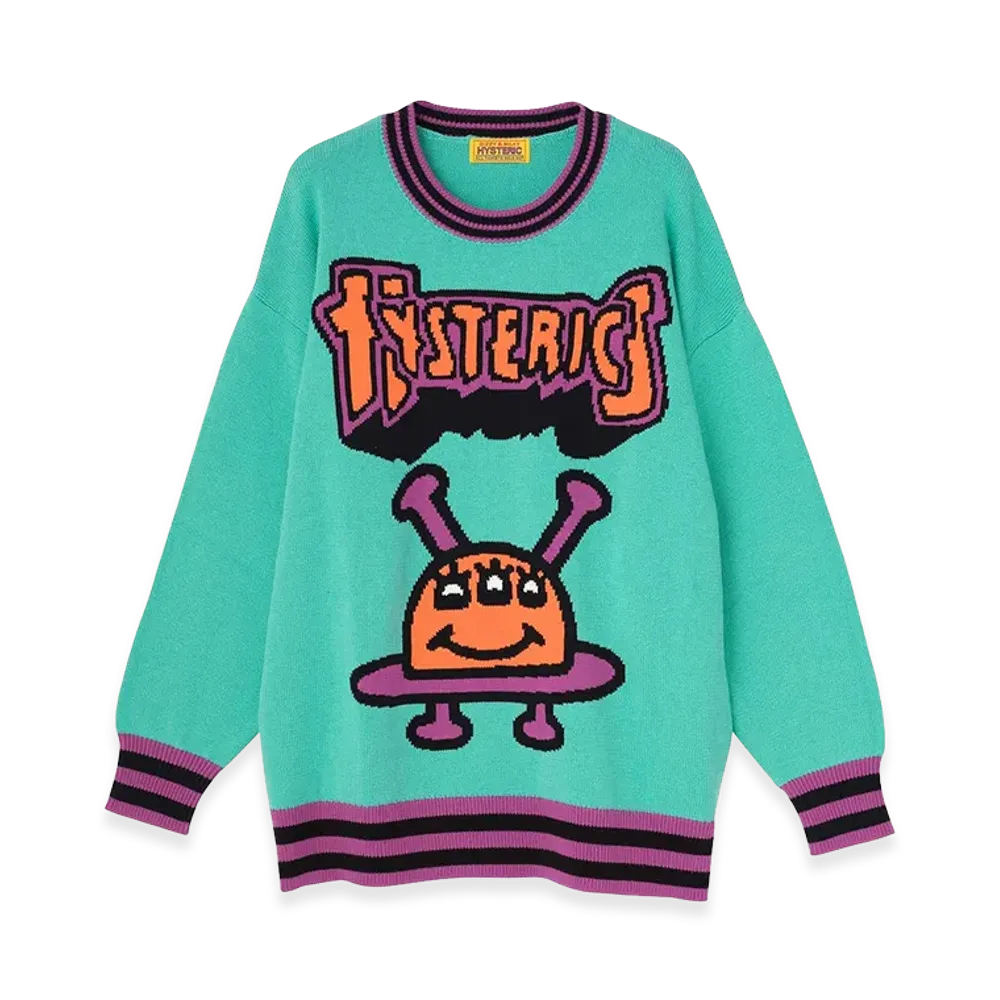 HYSTERIC GLAMOUR Women's HYSTERIC UFO Knit Sweater "Green"