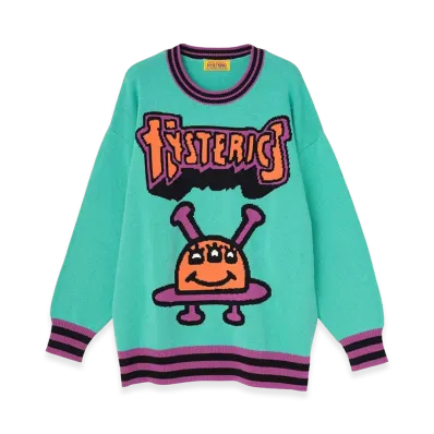 HYSTERIC GLAMOUR Women's HYSTERIC UFO Knit Sweater "Green"