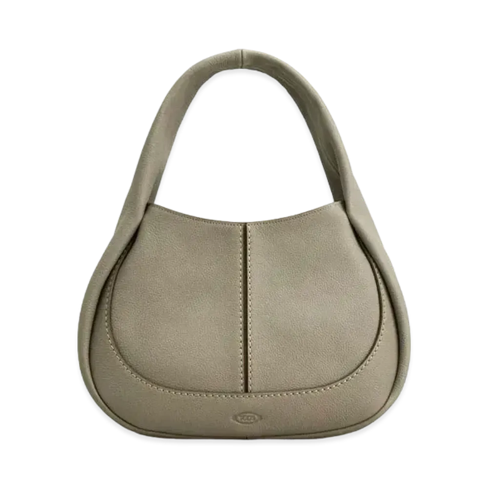 TOD'S Shirt Hobo Bag Small "Grey"