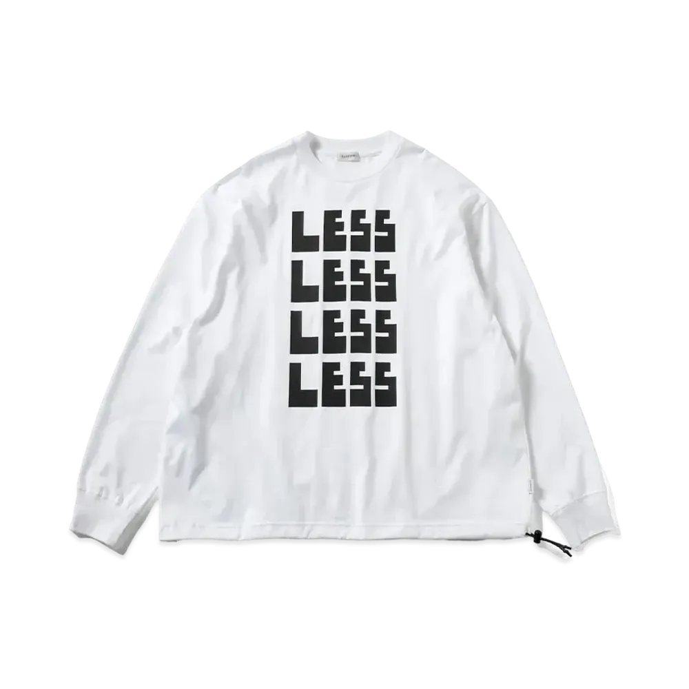 CLESSTE "Less" Massive L/S T-Shirt With Drawstrings "White/Black"