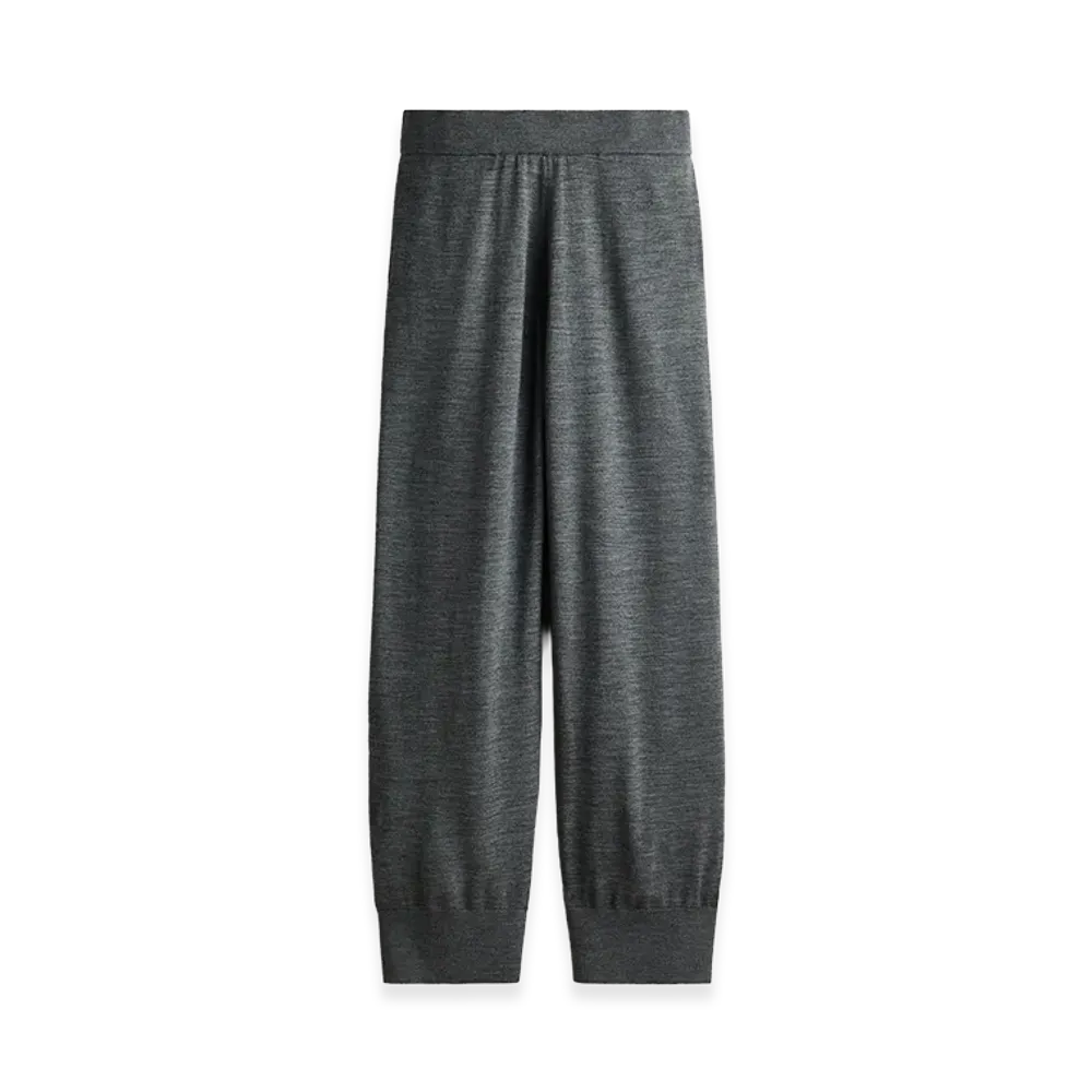 H&M x Stella McCartney Women's Merino Wool Wide Jogger Pants "Dark Gray Melange"