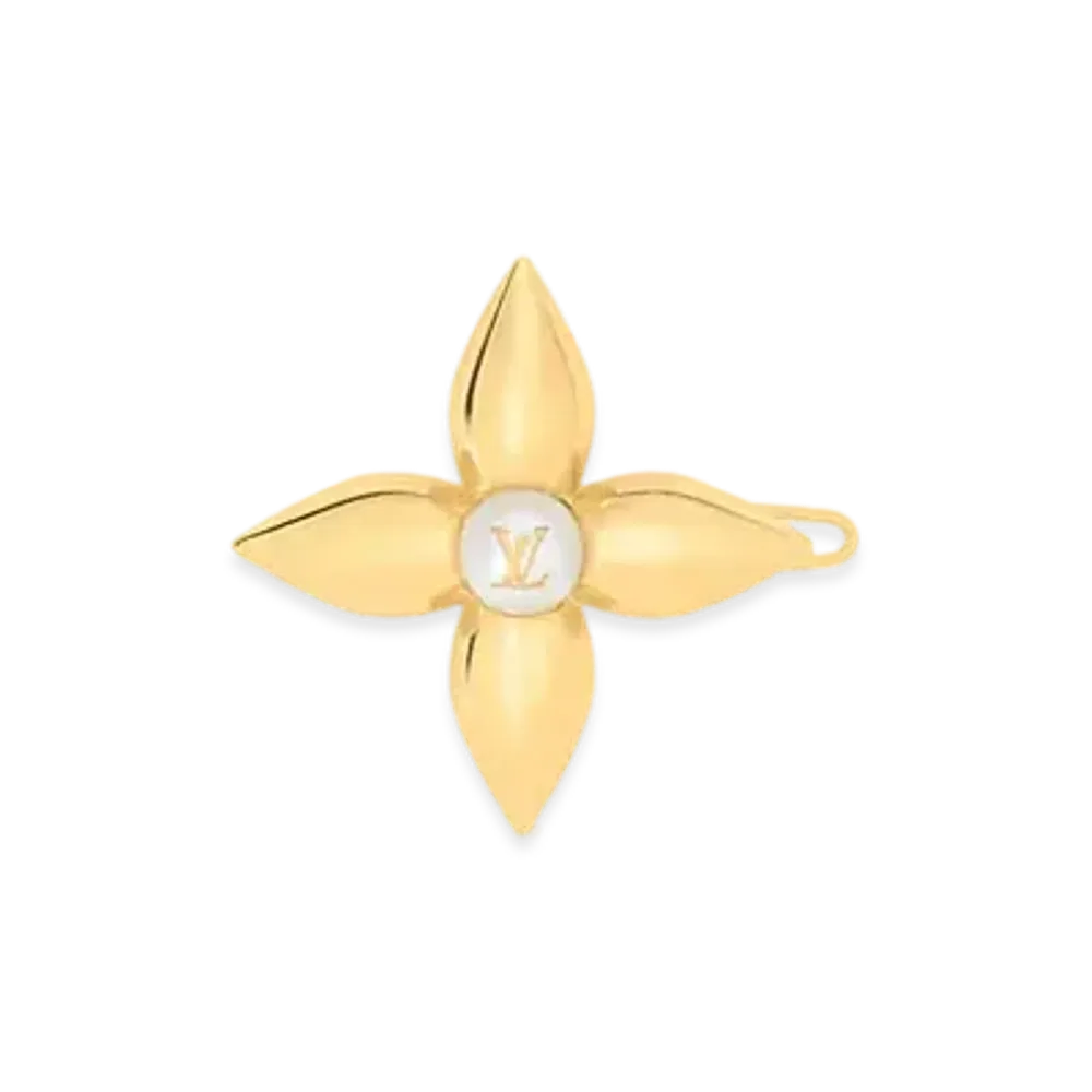 Louis Vuitton Louisa Hair Clip "Gold"